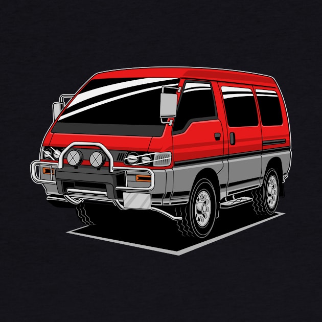 Jdm red delica classic by R.autoart